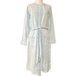 Melissa Odabash ‎ Womens Dress Small Blue Cotton Eyelet Beach Resort Lightweight